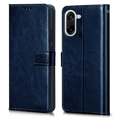 Image of WOW IMAGINE Shock Proof Flip Cover Back Case Cover for 1+ OnePlus Nord CE 5 5G (Flexible | Leather Finish | Card Pockets Wallet & Stand | Blue)