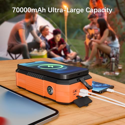 Batería Externa de Gran Capacidad 70000mAh USB C Carga Rápida 4