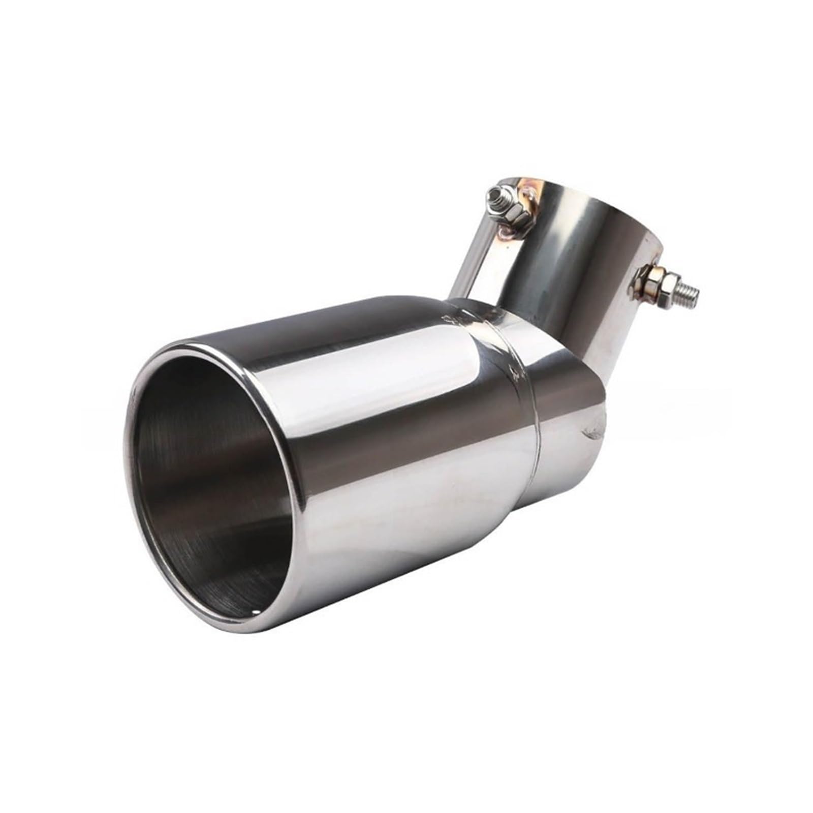 Car Silencer Dla 63mm/3.5 "89mm końcówka rury wydechowej ze stali nierdzewnej regulowana uniwersalna pasuje do samochodu SUV pojedyncza walcowana krawędź z