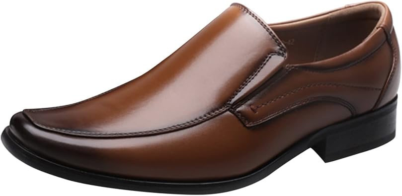 BORAMAX Mens Dress Shoes Slip-On Loafers Wedding Shoes Business PU Leather Shoes Comfortable Dress Shoe Male Suit Shoes