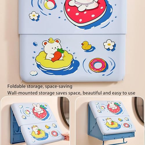 Armoire murale pliable à ventouse pour optimiser le rangement de votre douche - 5