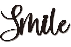 Smile Word Sign Metal Wall Decor - Home Office Wall Decor