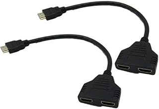 USonline911 2 Port HDMI Cable 1080P HDMI Port Male to 2 Female 1 in 2 Out Splitter Cable