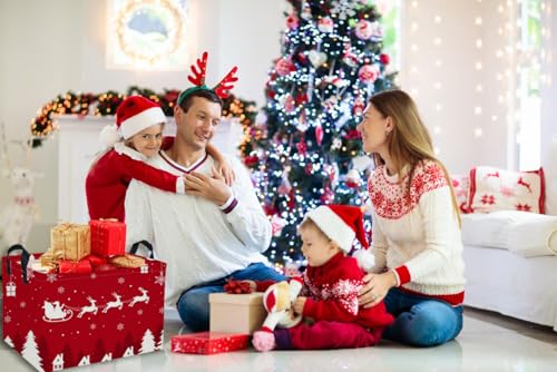 Image of Christmas Basket Red Storage Basket Gift Basket Rectangular BooksBins(Red Christmas)
