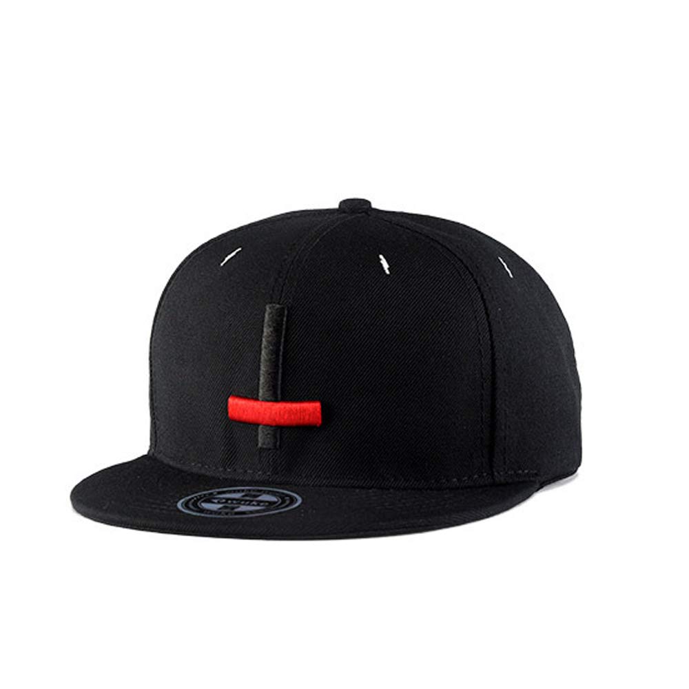 Printing simple hat baseball cap hip-hop cap(black)
