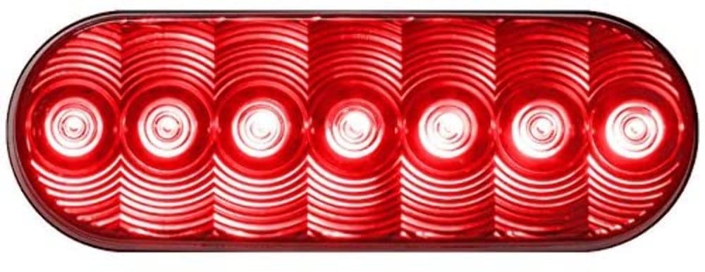 Oval L.E.D. Red Tail Light - LumenX (820R-7)