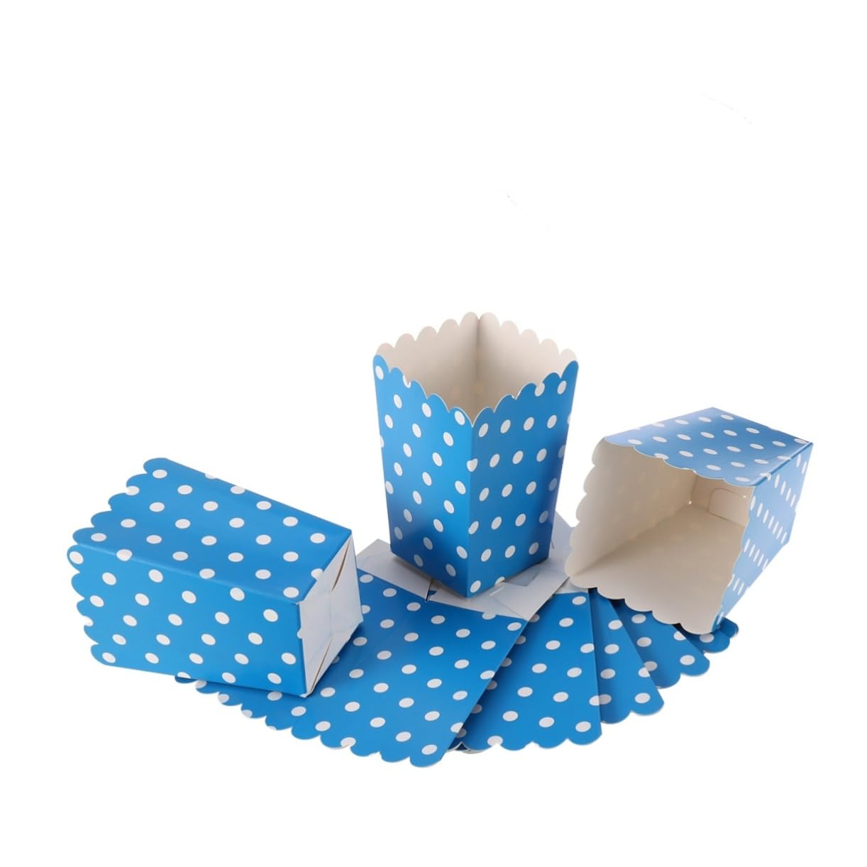 GRIRIW Popcorn Box 24pcs Dot Design Popcorn Cartons Snack Boxes for Parties Movie Night Wedding Decorations