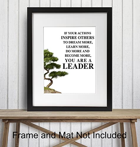 Yellowbird Art & Design Office Wall Art Decor - Motivational Leadership Saying - Gift For Boss, Manager, Team Leader, Coach, Teacher - Inspirational Quote Poster Print thumb #2