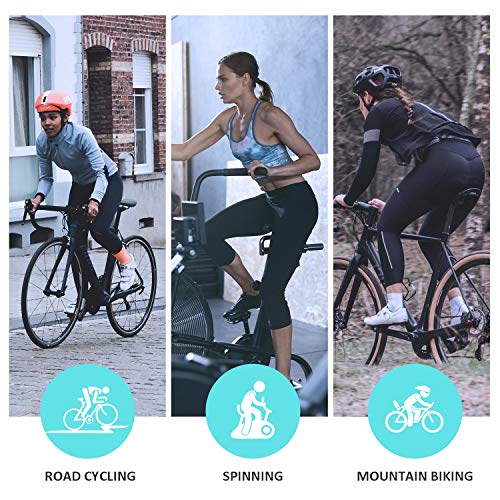 image for BALEAF Women's 3D Padded Cycling Bike Capris Breathable 3/4 Pants Tigh