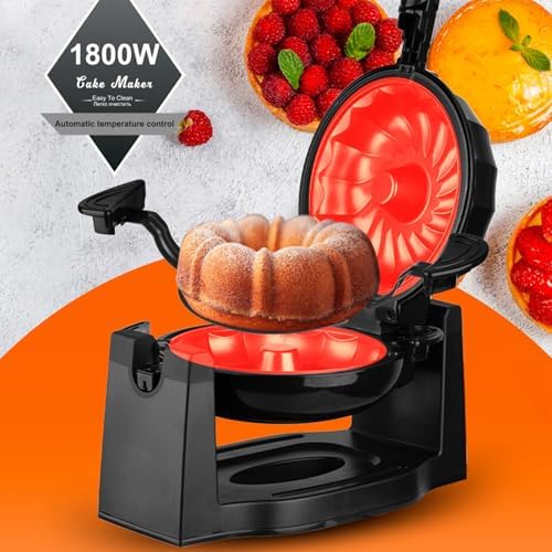 Maszyna Do Pieczenia Ciast 1800 W – Elektryczna Mini Maszyna Do Wypieku Ciast Lawowych Z Powłoką Nieprzywierającą I Lampką Kontrolną Temperatury Do Domowego Pieczenia I Deserów