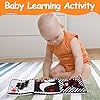 Black and White High Contrast Toys for Baby 0-3 3-6 months Infant Tummy Time Soft Crinkle Book Mirror Sensory Toys 0 2 4 5 6 Month Old Babies Boy Gril Newborn Development Christmas Stocking Stuffer #2