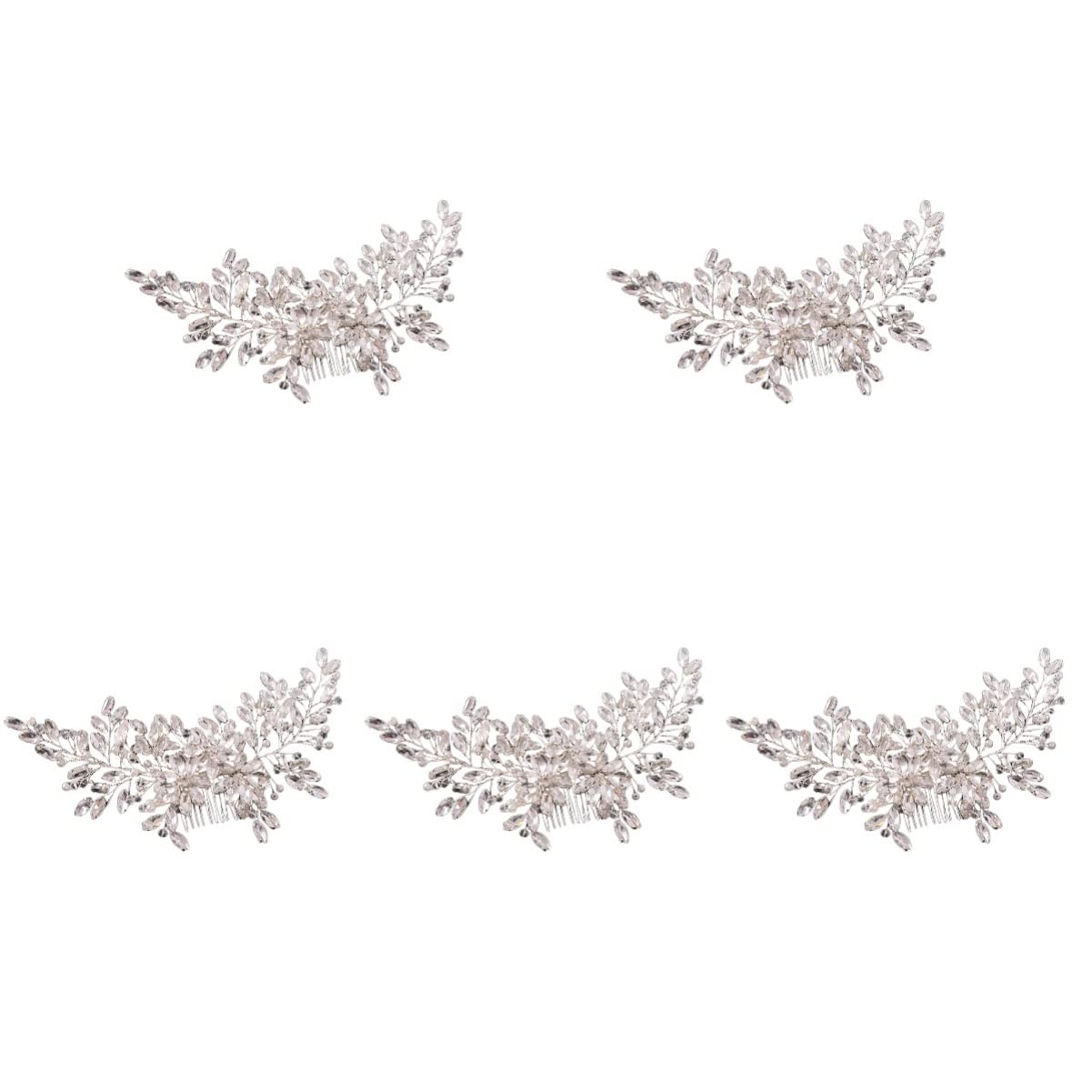 Fermaglio per capelli, forcine per capelli, pettini per capelli, accessori per capelli, set di 4 fermagli per capelli da sposa con strass per matrimonio, pettine laterale per capelli delicati