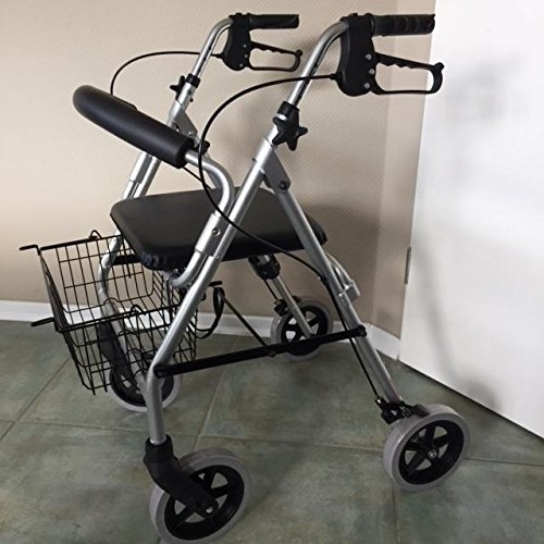 Trendmobil Leichtgewichtrollator LR 56 nur 6,7 kg Rollator inkl. Korb und Stockhalterung - Pannensichere PU Bereifun