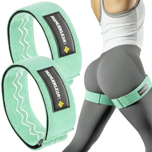 Image of MANUEKLEAR Non-Slip Blood Flow Restriction Bands for Thighs, BFR Booty Bands for Women Glutes Leg, Adjustable Occlusion Thigh Bands for Workout Leg & Hip