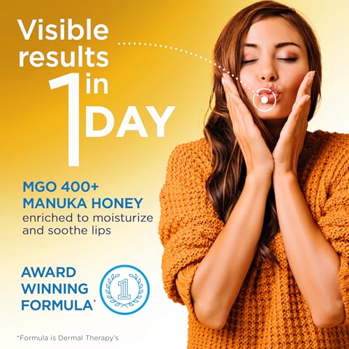 Flexitol Lip Balm with 400+ MGO Manuka Honey, Intensive Relief for Dry, Chapped Lips, Soothing, Long-Lasting Hydration, 3 Pack (0.35 oz Each), 1.05 oz Total