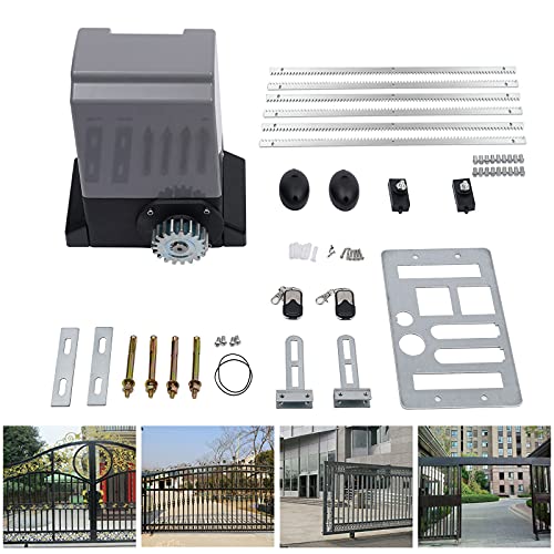 Motorización para puerta corrediza Kit completo para puerta corrediza Estantes incluidos, máx. 1200 kg, 550 W Abrepuertas Automático, Motor de puertas correderas