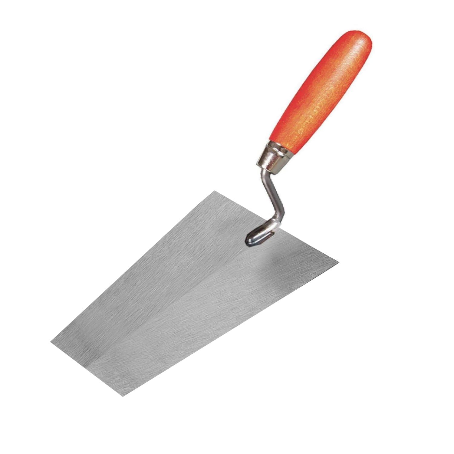 Extra Large Trapezoid Bucket Trowel 200mm (7.87") Heavy Duty Carbon Steel with Wooden Handle (T0818)