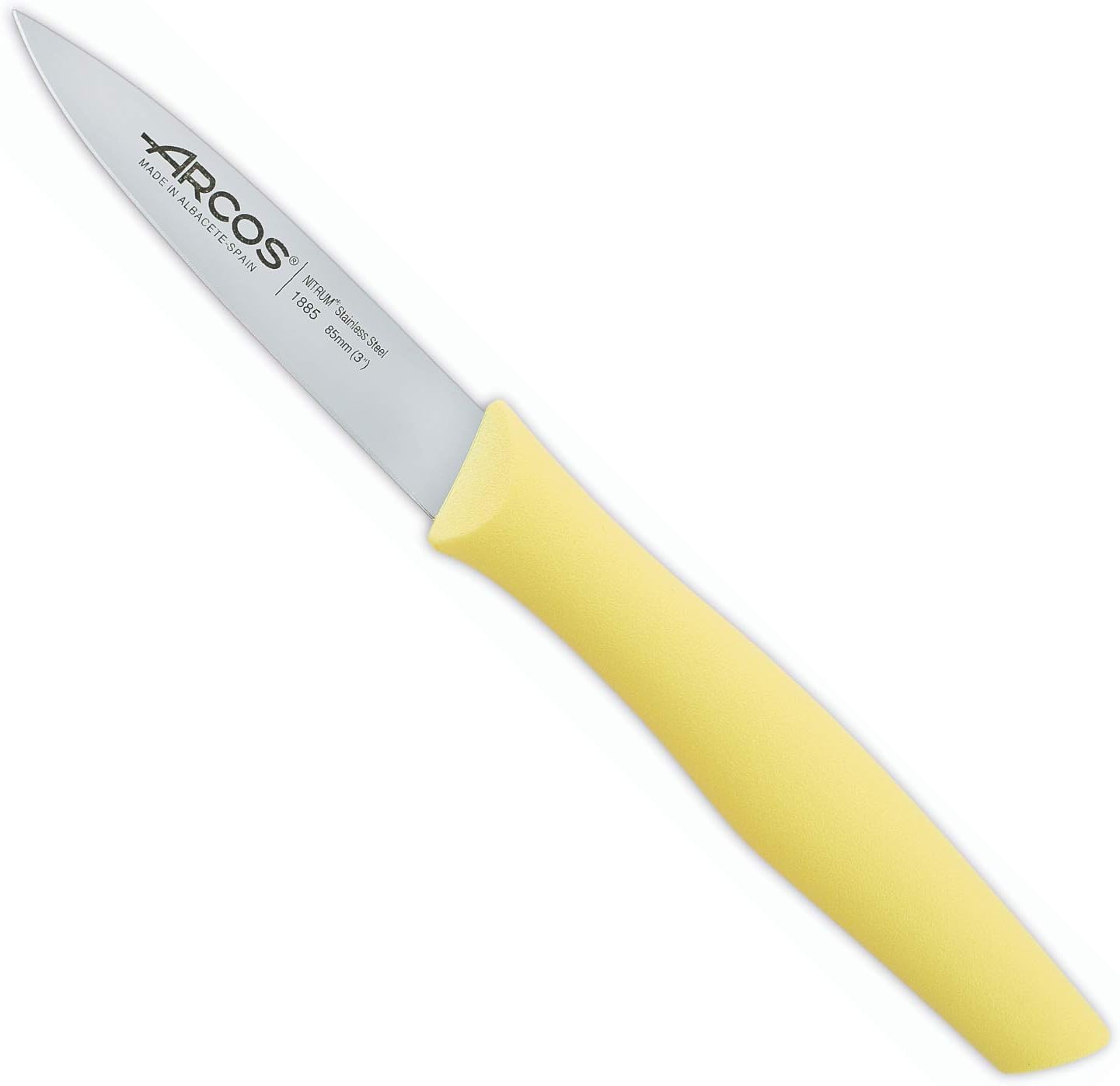 Arcos Serie Nova -Set 36 pezzi Coltello Sbucciare - Lama Acciaio Inossidabile NITRUM 85 mm - Manico in polipropilene in 3 colori