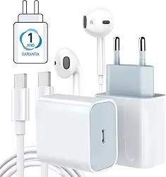 Blance - Kit Carregador PD Turbo USB-C + Fone de Ouvido Para iPhone 15, Plus, Pro e Max