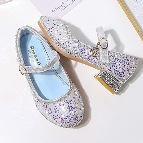 Baby Girls Princess Sparkly Crystal Shoes Mary Jane Dresses Shoes Soft Soled Single Shoes Little Girl Slip on Shoes4