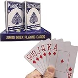 Fanwer Playing Cards Large Print for Adults - 2 Packs, Large Print Playing Cards for Seniors, Vision...