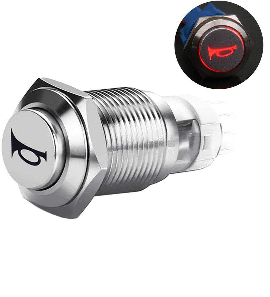 Buy Air Horn Button Switch,12V 24V Moto Horn Button Switch Momentary