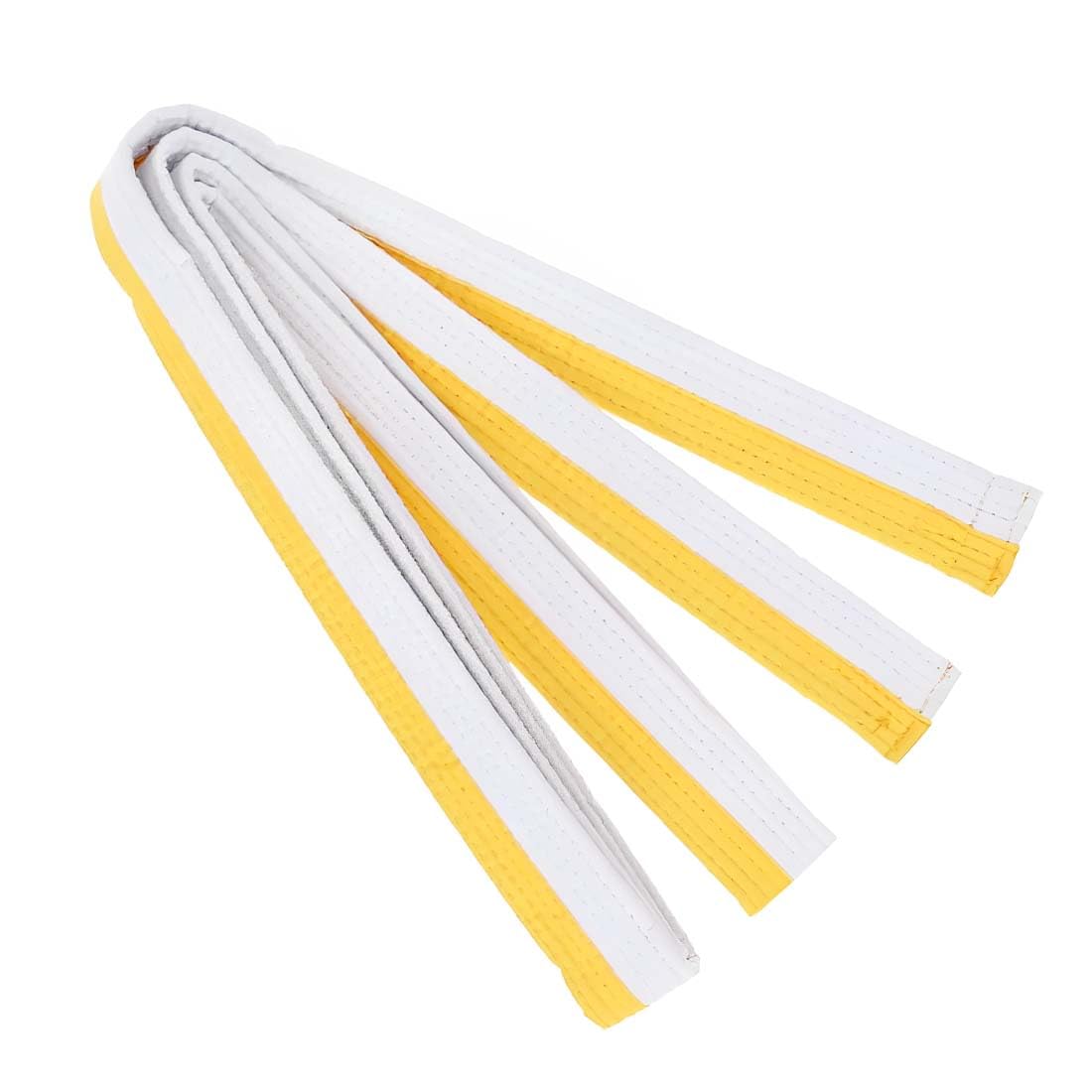 EIHI 1 Pièce 180 CM Ceinture judo ceintures de judo, de karaté, d'arts martiaux, karaté, judo, en polyester, pour karaté, arts martiaux（Blanc + Jaune）