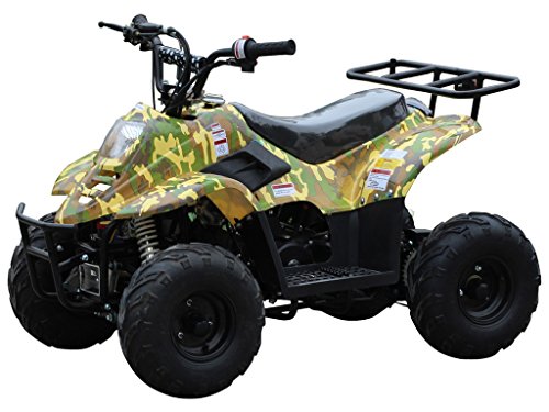 110cc ATV Four Wheelers Fully Automatic 4 Stroke Engine 6 Inch Tires Quads for Kids Green Camo