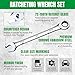 SK Ratcheting Wrench Set, Combination Wrench Set, 25-Piece, SAE 1/4