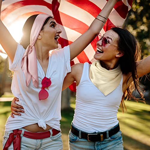 Boyiee 5 Pcs 27.6 Inch Women Satin Hair Scarf Large Head Scarf Square Hair Bandana Vintage Neck Scarves2