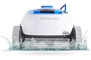 Proteus DX3 Automatic Robotic Pool Vacuum Cleaner: Wall-Climbing, Active Scrubber Brush –...