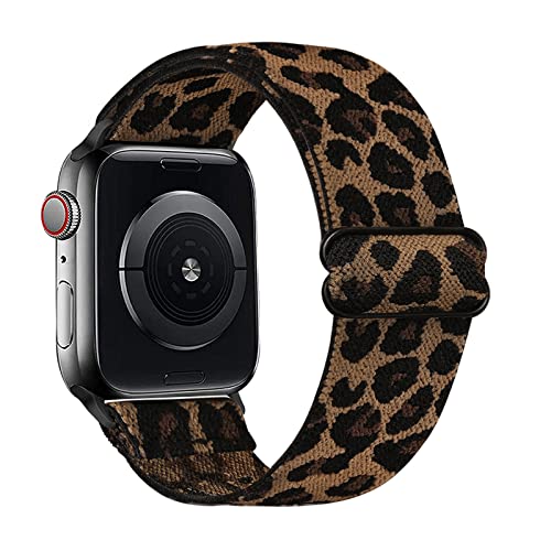 Stretchy Nylon Watch Band Compatible with Apple Watch 38mm 40mm 41mm 42mm 44mm 45mm,Adjustable Sport...