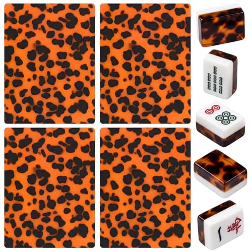Mezcladores para fichas de Mahjong 4 pcs patrón carey