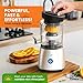 Eurolux Electric Citrus Juicer Stainless Steel | Premium Hands-Free One-Touch Orange Juice Squeezer for Oranges, Lemons, and Limes | Quiet Operation, Easy to Clean, Countertop Small Kitchen Appliance