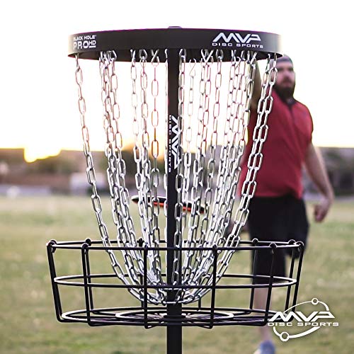 Image of MVP Disc Sports Black Hole Pro HD 24-Chain Portable Disc Golf Basket Target