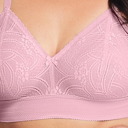 Image of Glamorise Womens Luxe Lace Bralette Wirefree #7012