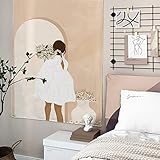 ヴィンテージ風 タペストリー フラワー 壁掛け 壁飾り おしゃれ デザイン インテリア ウォールアート モダン 装飾アート 130x200cm 多機能 お店 雑貨 新居祝い 個性プレゼント 間仕切りカーテン