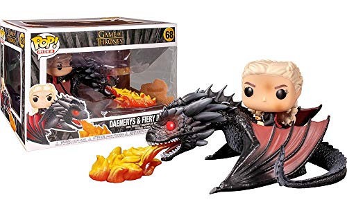 POP Funko Rides: Got - Daenerys Targaryen On Fiery Drogon - Game of Thrones - Juego de Tronos - Figura de Vinilo Coleccionable - Idea de Regalo- Mercancia Oficial - Juguetes para Niños y Adultos