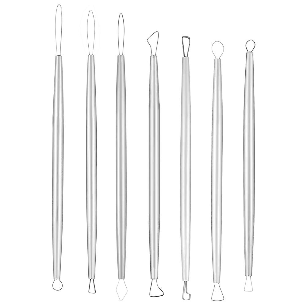 BLUTEYWA Ceramic Pottery & Clay Ribbon Sculpting Tool Kit (Set of 7)