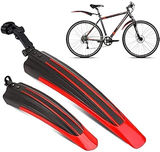 Bike Mudguard Set Bicycle Fender Mountain Front & Rear Mud Guard Universal Mudguard Bike Cycling Tires Fenders Full Cover Thicken Widen Adjustable Bike Mudflap fit for 20/22/24/26 inch MTB Road Bike