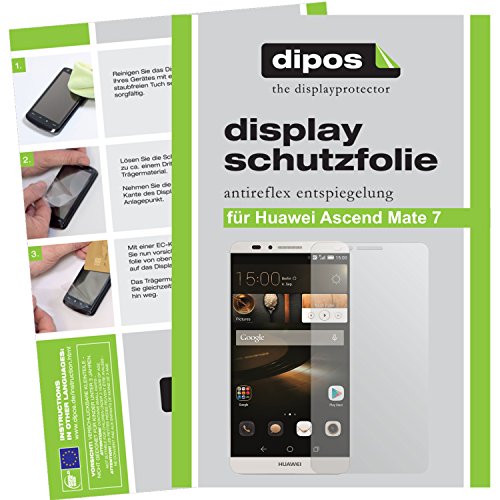 dipos I 2X Protector de Pantalla Mate Compatible con Huawei Ascend Mate 7 pelicula Protectora