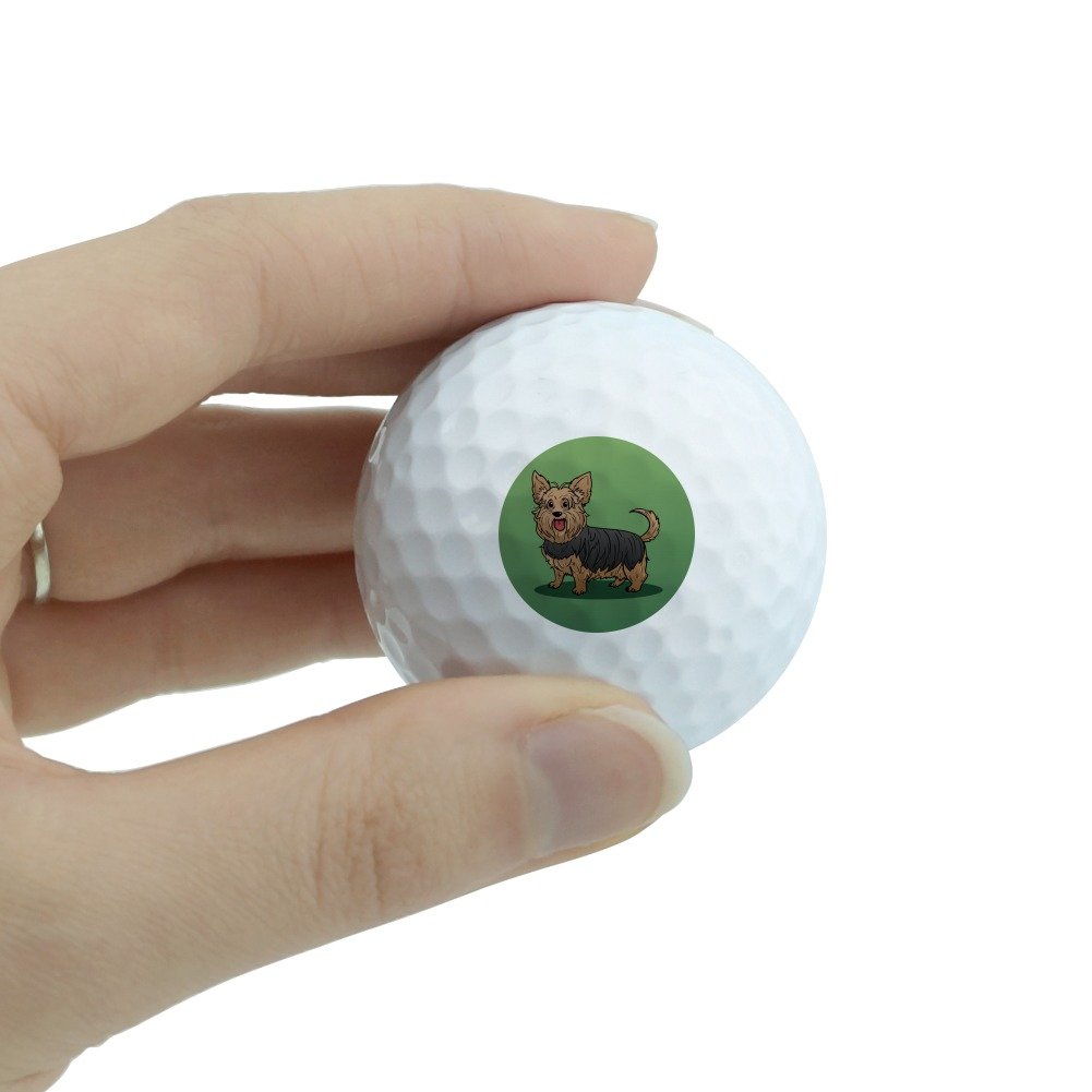 GRAPHICS & MORE Yorkshire Terrier Yorkie with Tongue Out Novelty Golf Balls 3 Pack