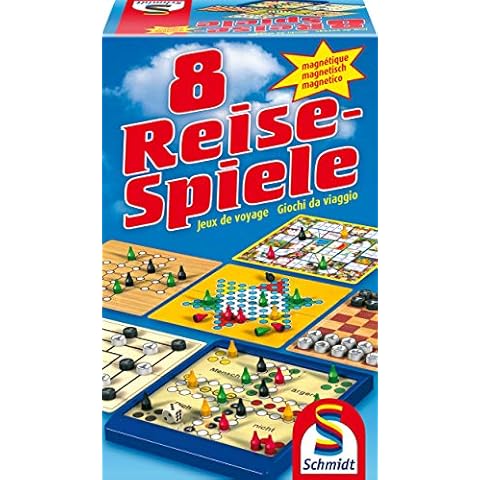 Schmidt Spiele 49102 - 8 Reise-Spiele, Spielesammlung, magnetisch, Bunt Cover