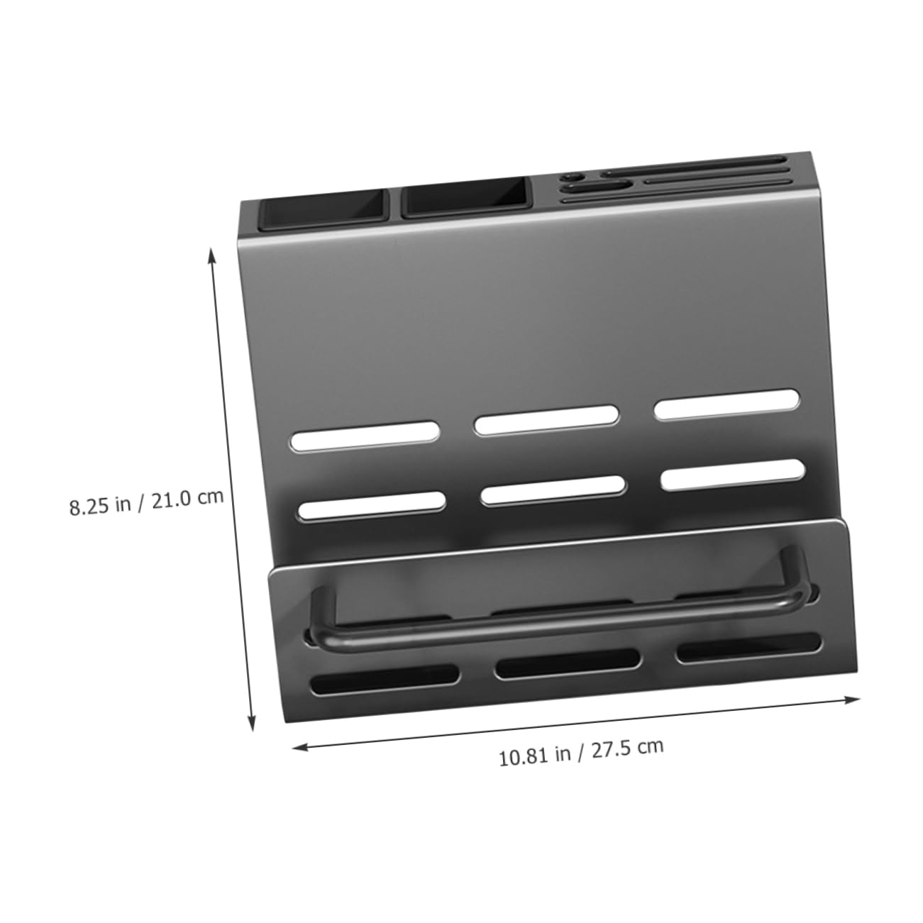 PRETYZOOM Porte-Couverts Mural Multifonction en Acier au Carbone Gris A8