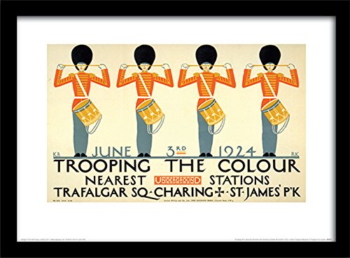 Pyramid International "London Transport (2)" Framed Print Memorabilia, Multi-Colour, 30 x 40 cm