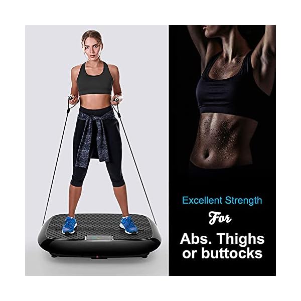 Natini-Vibration-Plate-Exercise-Machine-Whole-Body-Workout-Vibrating-Platform-with-Bluetooth-Speaker-for-Home-Fitness-Training-Equipment-with-Loop-Bands-BlackBlue Natini Vibration Plate, Whole Body Vibration Platform Exercise Machine with Bluetooth Speaker, Home Fitness Equipment for Weight Loss & Toning(Jumbo Size)