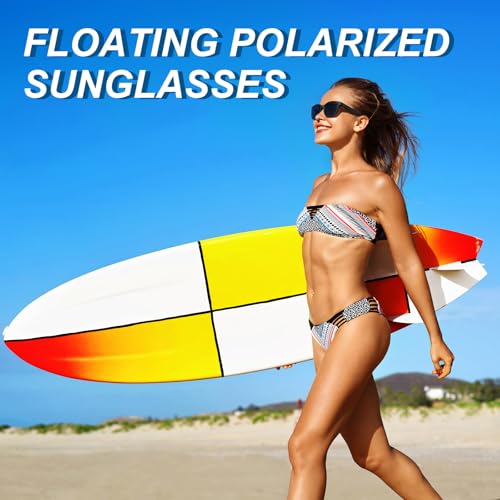 Image of Geiserailie Floating Polarized Fishing Sunglasses for Men Women UV Protection Lightweight Frame Boating Fishing Sport Glasses