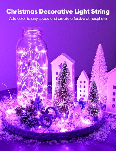 Image of Brightown 12 Pack Multi Color Led Fairy Lights Battery Operated String Lights Waterproof Silver Wire 7 Feet 20 Led Firefly Starry Moon Lights for DIY Wedding Party Bedroom Patio Christmas