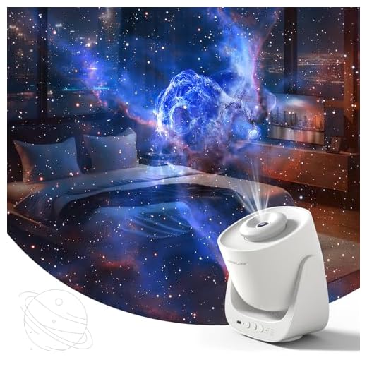 Orzorz Star Projector, Galaxy Night Light, Home Planetarium Projector with Rechargeable Battery, Sky Light Living Room Decor, Real Starry Nebula, Planet Presentation for Kids, Teen Girls, Adults…