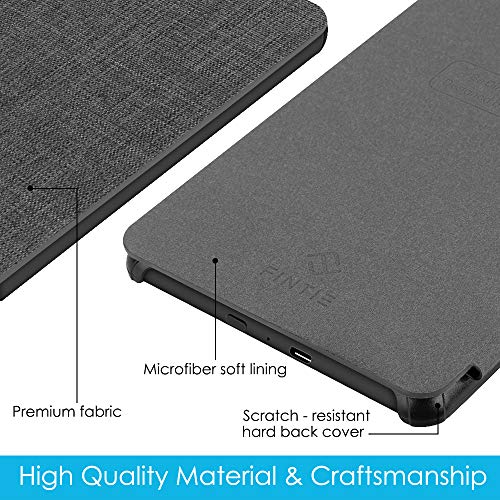 Image of Fintie Slimshell Case for 6 inch Kindle Paperwhite (10th Generation, 2018 Release) - Premium Lightweight PU Leather Cover with Auto Sleep /Wake for Amazon Kindle Paperwhite E-Reader, Charcoal